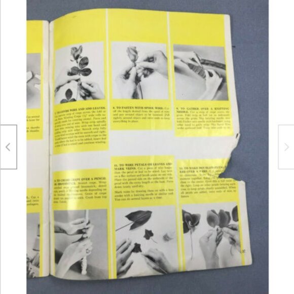 Dennison How to Make Crepe Paper Flower Rose Vtg Hand Craft Book 1963 - Picture 6 of 6